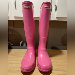 Women’s PINK Hunter Boots~Rubber Boots~Rain Boots~Size 10